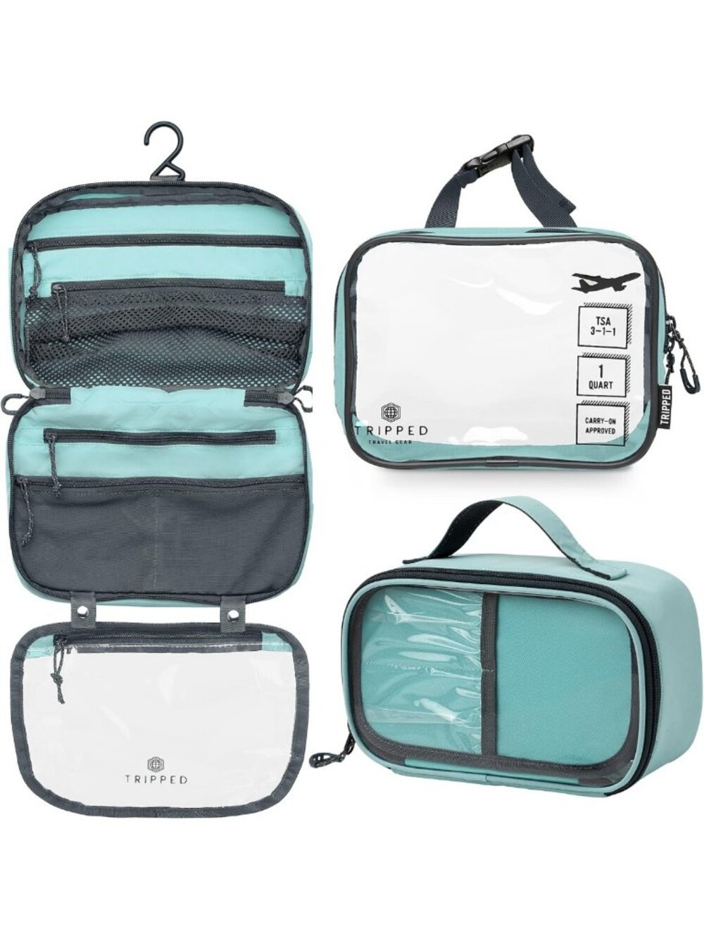 3-Piece Travel Toiletry Bag Set | Compact & Stylish Travel Accessories